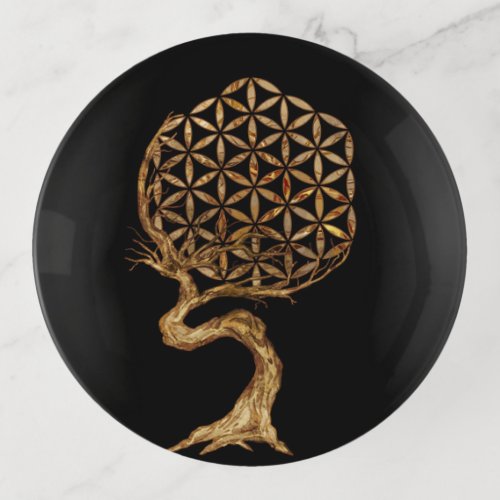 Flower of Life _ Tree of life Trinket Tray