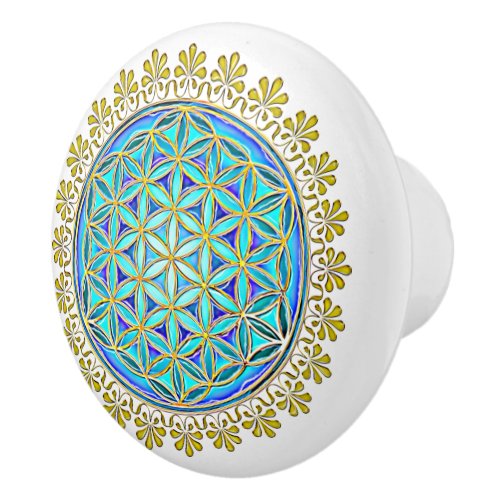 Flower Of Life _ Vintage Blossom Ornaments 1 Ceramic Knob