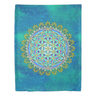 Flower Of Life - Vintage Blossom Ornaments 1 Duvet Cover