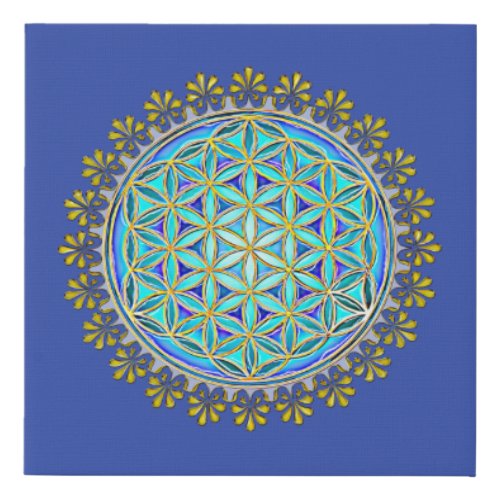 Flower Of Life _ Vintage Blossom Ornaments 1 Faux Canvas Print