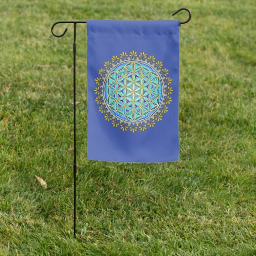 Flower Of Life _ Vintage Blossom Ornaments 1 Garden Flag