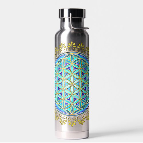 Flower Of Life - Vintage Blossom Ornaments 1 Water Bottle