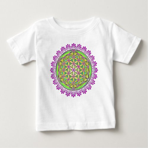 Flower Of Life _ Vintage Blossom Ornaments 2 Baby T_Shirt
