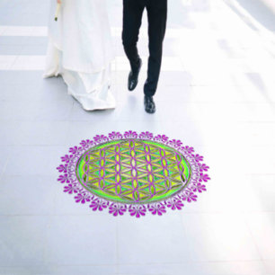 Flower Of Life - Vintage Blossom Ornaments 2 Floor Decals