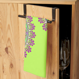 Flower Of Life - Vintage Blossom Ornaments 2 Kitchen Towel
