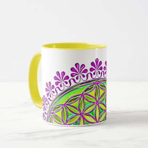 Flower Of Life _ Vintage Blossom Ornaments 2 Mug