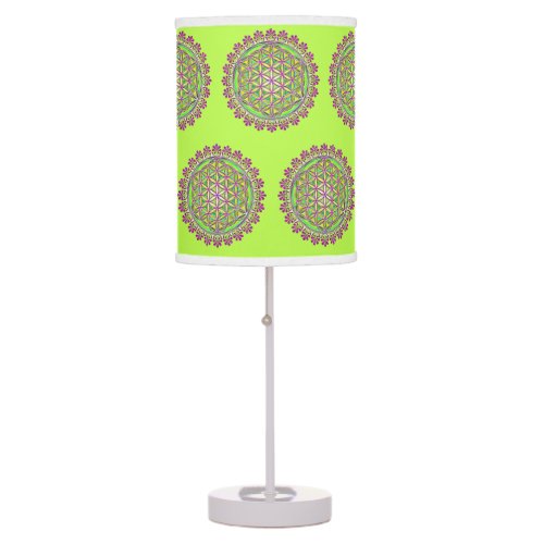 Flower Of Life _ Vintage Blossom Ornaments 2 Table Lamp