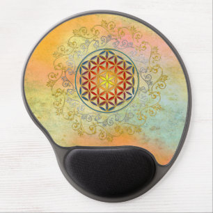 Flower Of Life - Vintage Ornaments Mandala 1 Gel Mouse Pad