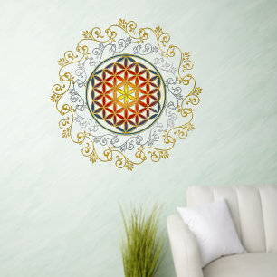 Flower Of Life - Vintage Ornaments Mandala 1 Wall Decal