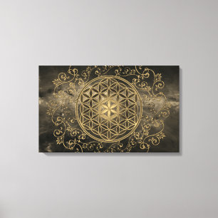 Flower Of Life - Vintage Ornaments Mandala 2 Canvas Print