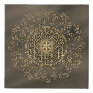 Flower Of Life - Vintage Ornaments Mandala 2 Faux Canvas Print