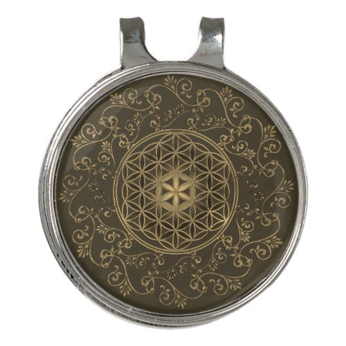 Flower Of Life _ Vintage Ornaments Mandala 2 Golf Hat Clip