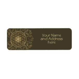 Flower Of Life - Vintage Ornaments Mandala 2 Label