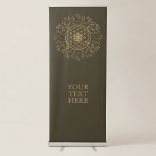 Flower Of Life - Vintage Ornaments Mandala 2 Retractable Banner