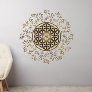 Flower Of Life - Vintage Ornaments Mandala 2 Wall Decal