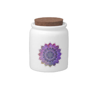 Flower Of Life - Vintage Style Galaxy Space 1 Candy Jar