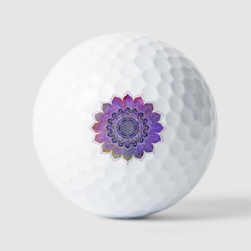 Flower Of Life _ Vintage Style Galaxy Space 1 Golf Balls