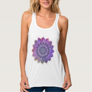 Flower Of Life - Vintage Style Galaxy Space 1 Tank Top