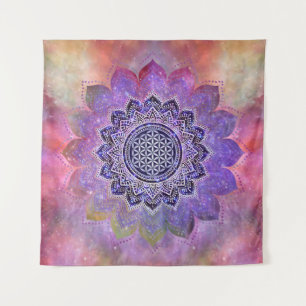 Flower Of Life - Vintage Style Galaxy Space 1 Tapestry