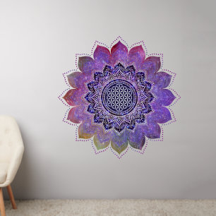 Flower Of Life - Vintage Style Galaxy Space 1 Wall Decal
