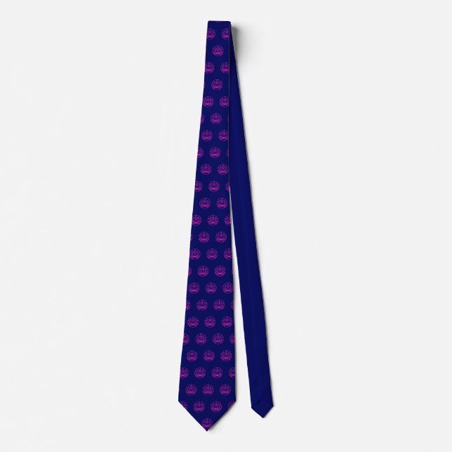 Flower of life - violet neck tie (Front)