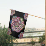 Flower Of Life Watercolor House Flag at Zazzle