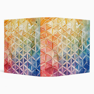 Flower of Life - Watercolor Painting 3 Ring Binder