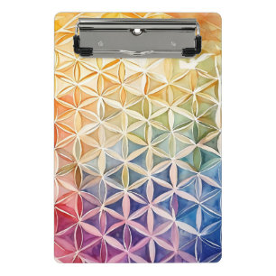 Flower of Life - Watercolor Painting Mini Clipboard