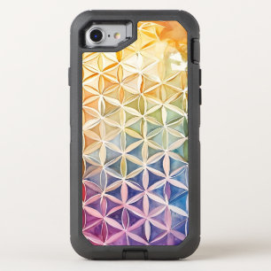 Flower of Life - Watercolor Painting OtterBox Defender iPhone SE/8/7 Case