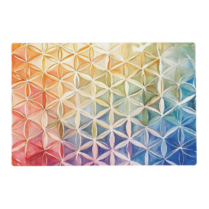 Flower of Life - Watercolor Painting Placemat