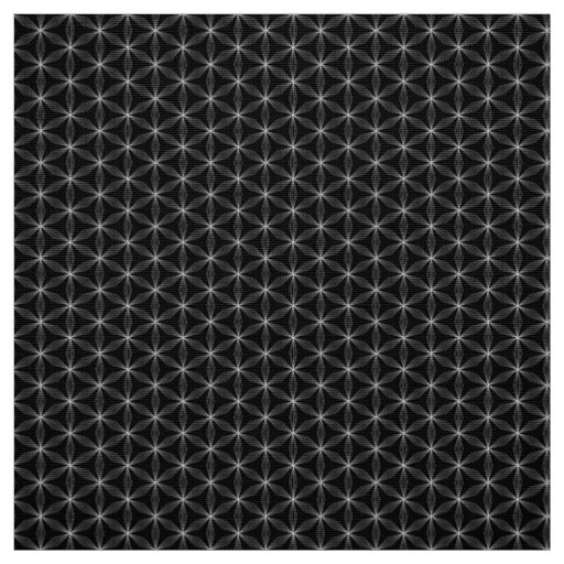 Flower of life white pattern fabric