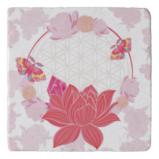 Flower of Life with Lotus Trivet