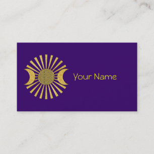 Flower Of Life with Moon Business Card