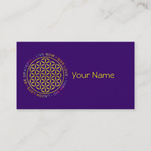 Flower Of Life with Rules Of Life Business Card