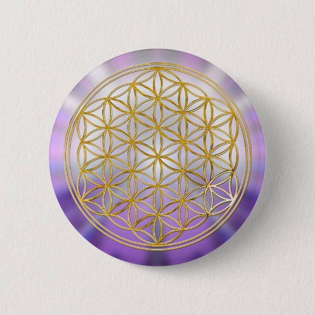 Flower Of Life Yantra Pinback Button (Front)