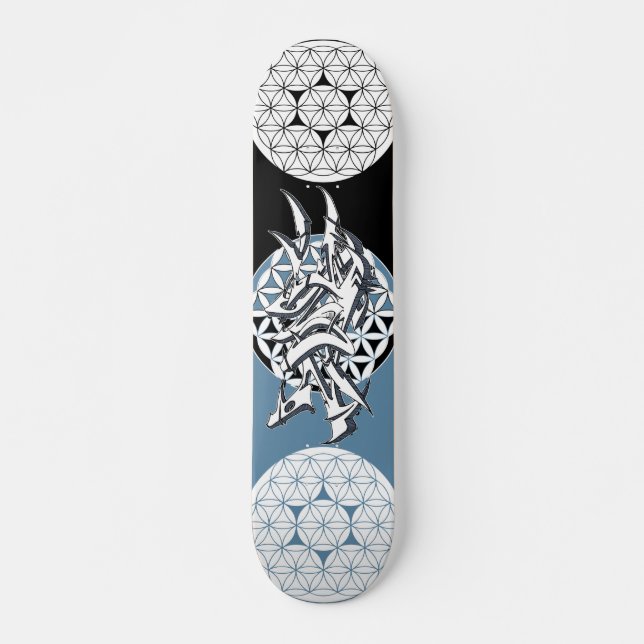 Flower of LIfe Zone Skateboard Deck (Front)
