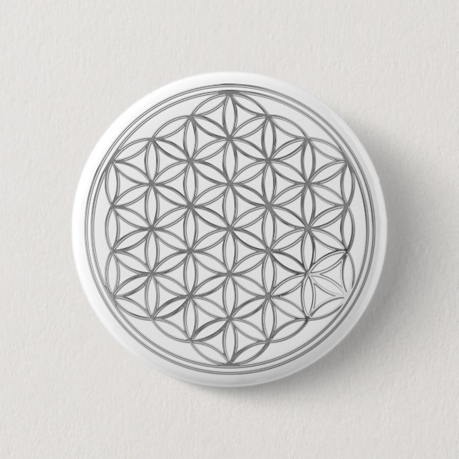 Flower Of Live / silver Button (Front)