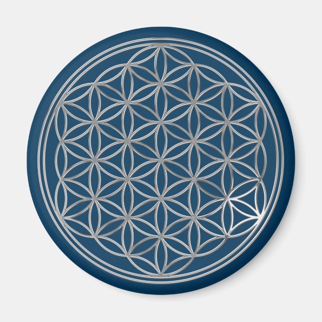 Flower Of Live / silver Magnet (Front)