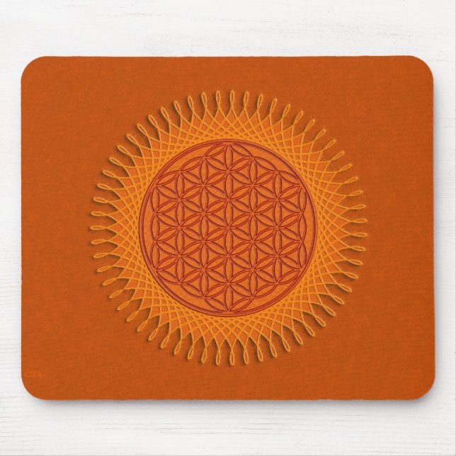 Flower Of Live / sun design Mouse Pad (Front)