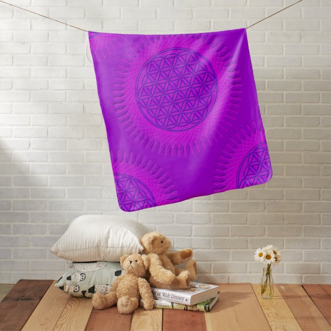 Flower Of Live - sun - seamless pattern 3 Baby Blanket (In Situ)