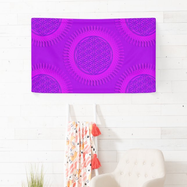 Flower Of Live - sun - seamless pattern 3 Banner (Insitu)