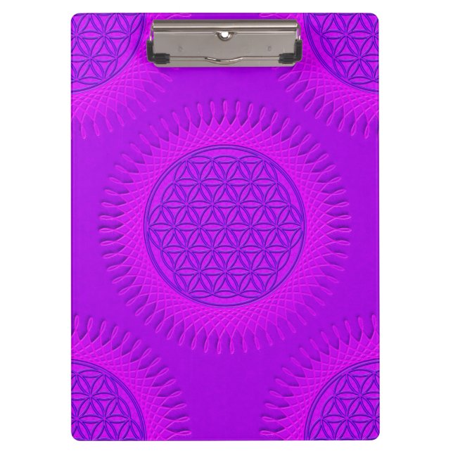 Flower Of Live - sun - seamless pattern 3 Clipboard (Front)