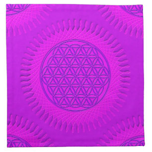 Flower Of Live - sun - seamless pattern 3 Cloth Napkin