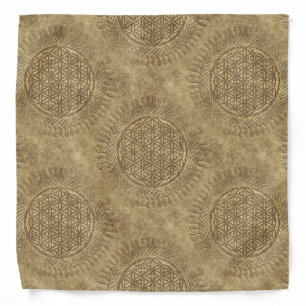 Flower Of Live - sun - seamless pattern 4 Bandana