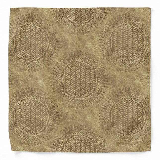 Flower Of Live - sun - seamless pattern 4 Bandana (Front)