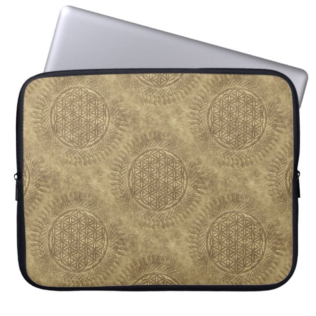 Flower Of Live - sun - seamless pattern 4 Laptop Sleeve (Front)