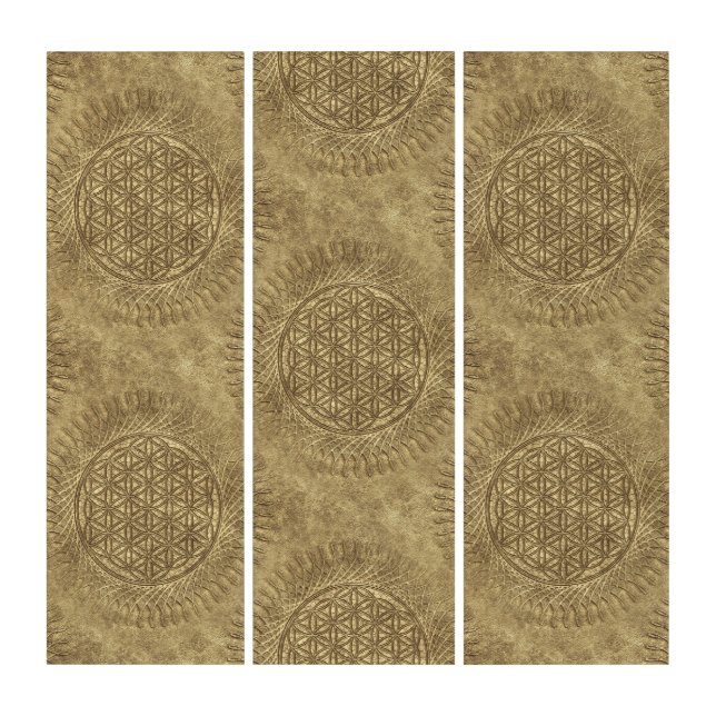 Flower Of Live - sun - seamless pattern 4 Triptych (Front)