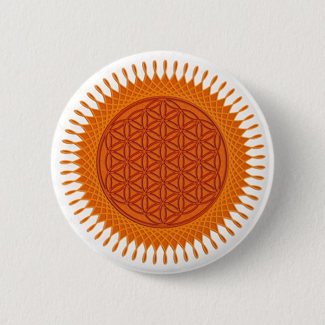 Flower Of Live / sunny design Button (Front)