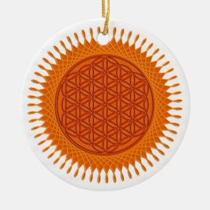 Flower Of Live / sunny design Ceramic Ornament