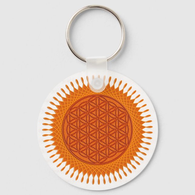Flower Of Live / sunny design Keychain (Front)